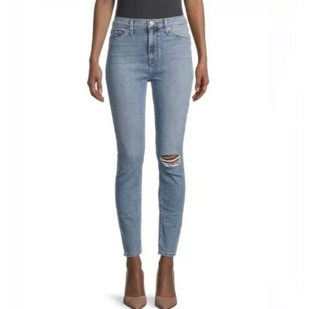 HUDSON Blair High Rise Ankle Super Skinny Jeans Blue NWHA409TMX 26